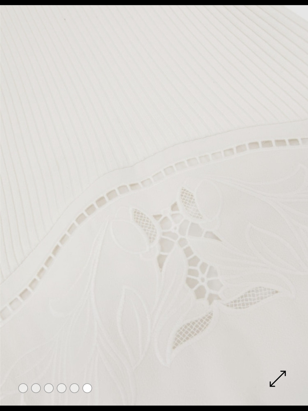 Reiss Ivory Phoenix Knit Woven Midi 2 $440 - Picture 6 of 8